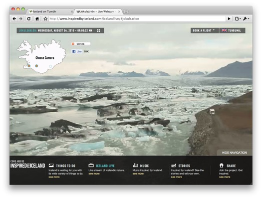 A web-cam showing my Jökulsárlón